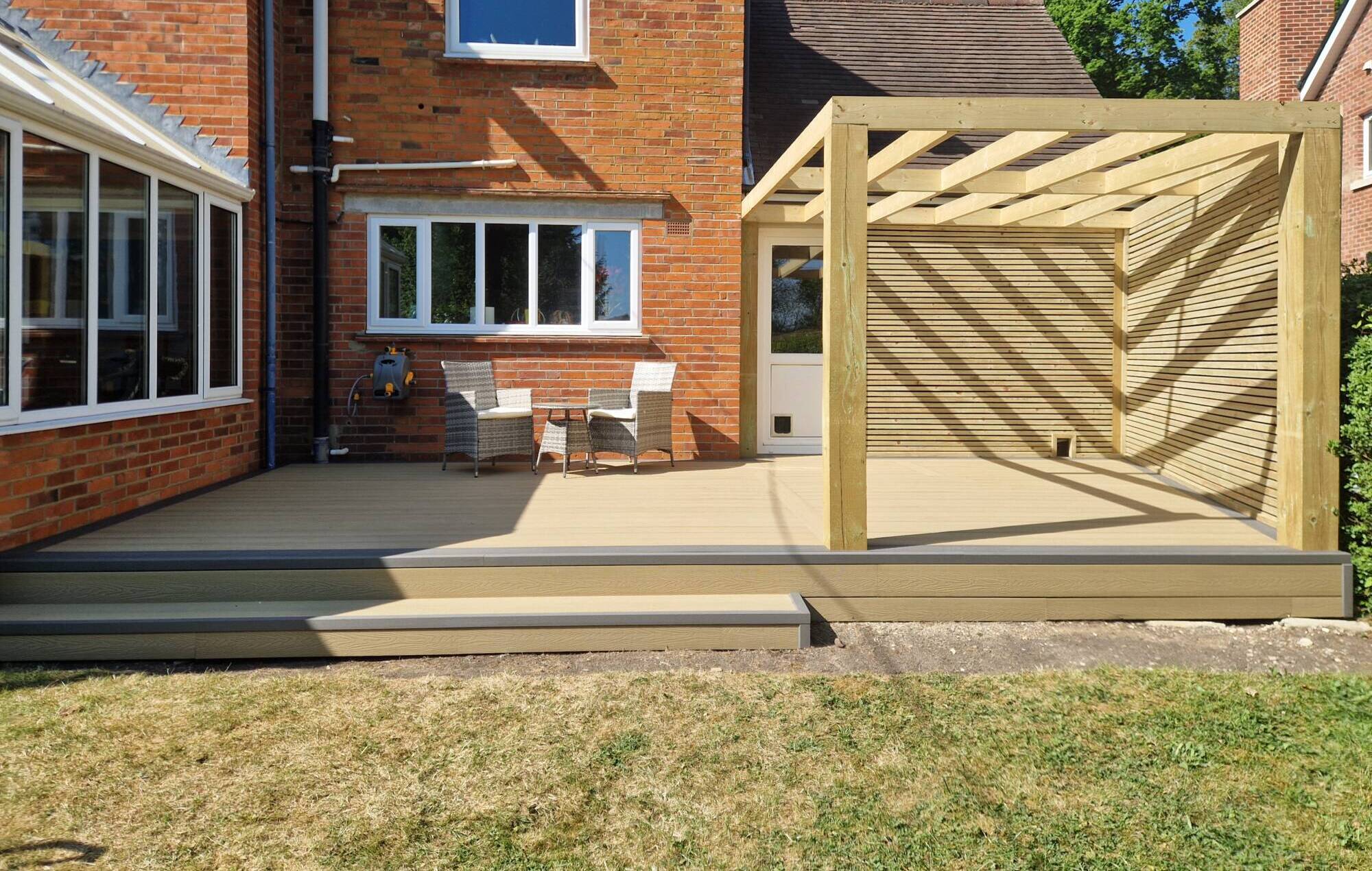 Modern Composite Decking & Pergola Installation for Outdoor Living