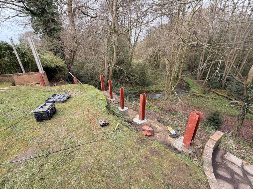 Floating Softwood Decking & Retaining Wall 3 New Floating Softwood Decking Retaining Wall 4
