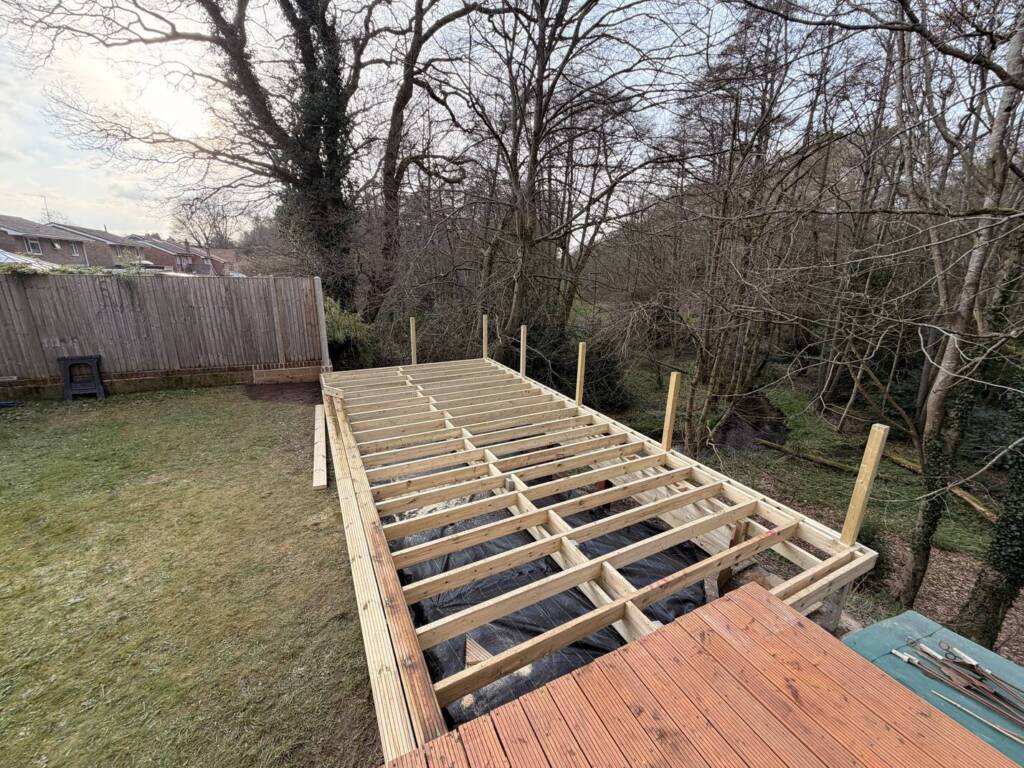 Floating Softwood Decking & Retaining Wall 5 New Floating Softwood Decking Retaining Wall 6