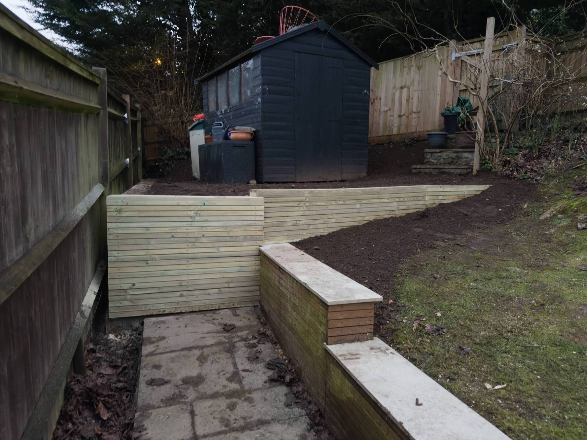 New Retaining Wall 1 New Retaining Wall
